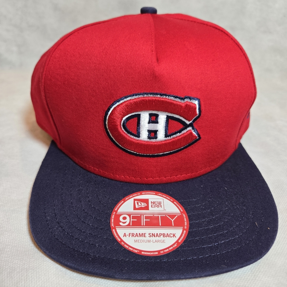 Montreal Canadiens  NewEra 9FIFTY Script A-Frame Snapback Hat Cap Adjustable